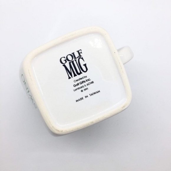 Vintage 1991 Golf Gifts Inc “The Results of Over-Swing” Twisted Square Golf Mug - Picture 9 of 10